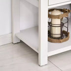 HOMCOM Buffet autoportant 2 portes avec étagère inférieure, table console d'entrée
