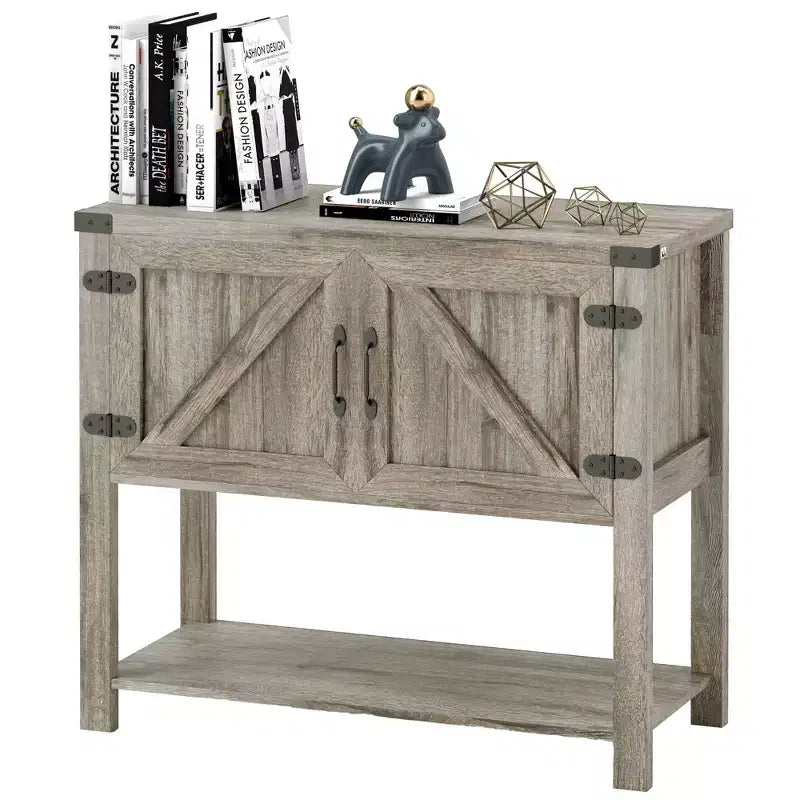 HOMCOM Buffet autoportant 2 portes avec étagère inférieure, table console d'entrée