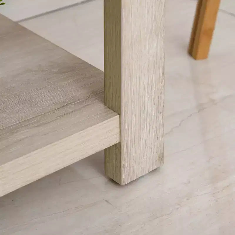 HOMCOM Buffet autoportant 2 portes avec étagère inférieure, table console d'entrée