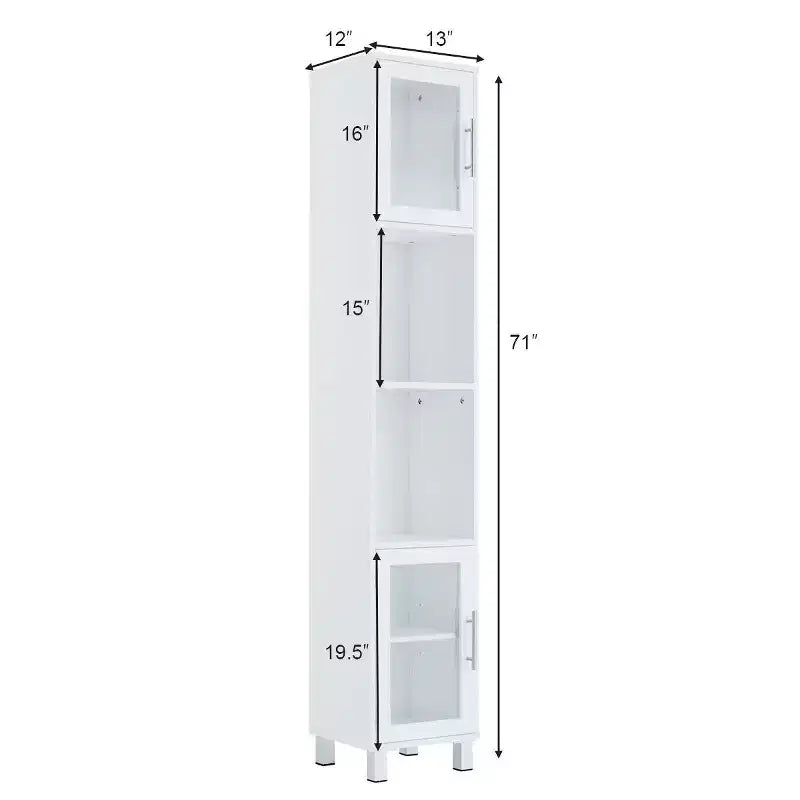 Meuble de rangement haut de salle de bain Costway 71, étagères de présentation, chambre à coucher