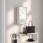Armoire de toilette Costway avec miroir et porte réversible, organisateur de rangement