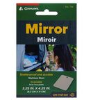 Miroir en acier inoxydable Coghlan's, incassable pour les voyages, le camping, la randonnée, le sac à dos