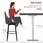 HOMCOM Lot de 2 tabourets de bar très hauts, tabourets de bar pivotants à 360° modernes, chaises de salle à manger avec pieds en acier et repose-pieds, gris foncé