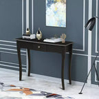 Costway Table Console en Bois Meuble d'Entrée Couloir Canapé d'Appoint Tiroir de Rangement Noir