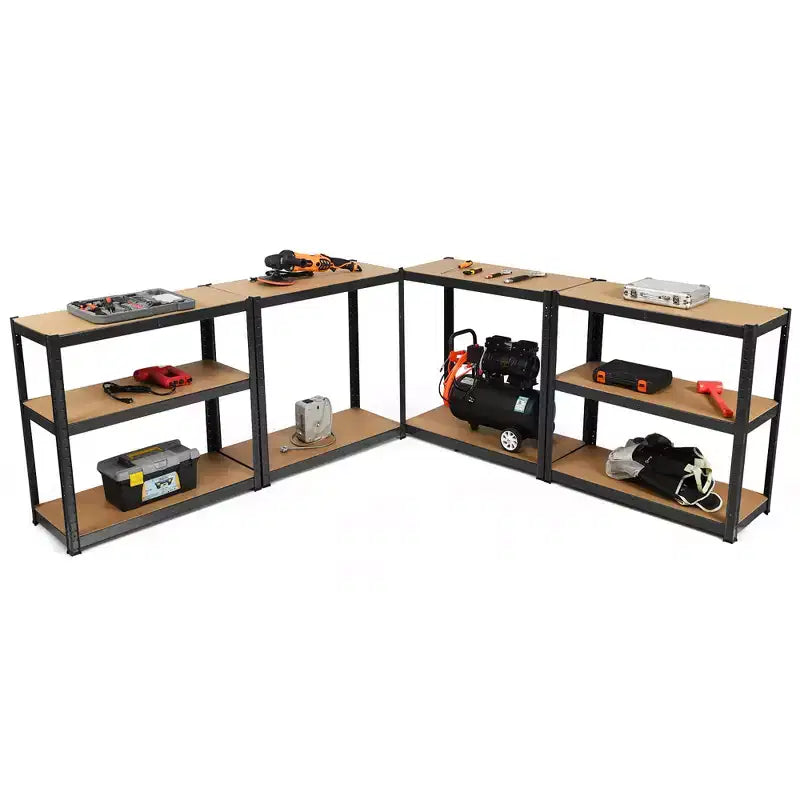 Costway Lot de 2 étagères de rangement robustes en acier de 183 cm à 5 niveaux réglables pour garage