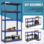 Costway Lot de 2 étagères de rangement robustes en acier de 183 cm à 5 niveaux réglables pour garage
