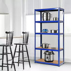 Costway Lot de 2 étagères de rangement robustes en acier de 183 cm à 5 niveaux réglables pour garage