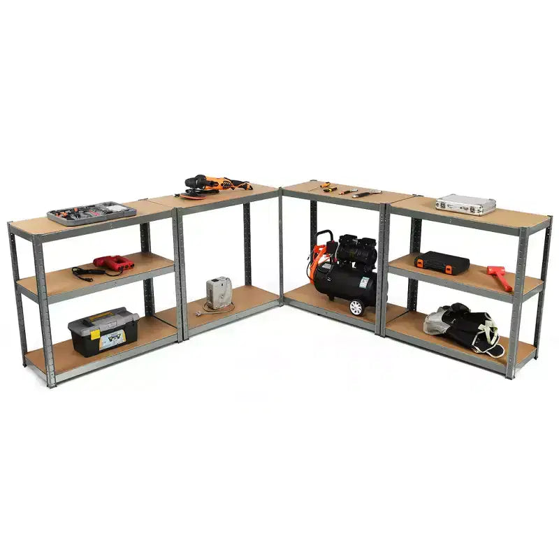 Costway Lot de 2 étagères de rangement robustes en acier de 183 cm à 5 niveaux réglables pour garage