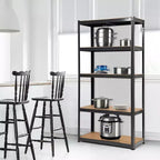 Costway Lot de 2 étagères de rangement robustes en acier de 183 cm à 5 niveaux réglables pour garage