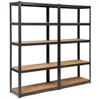Costway 2PCS 72'' Heavy Duty Storage Shelf Steel Metal Garage Rack 5 Level Adjustable