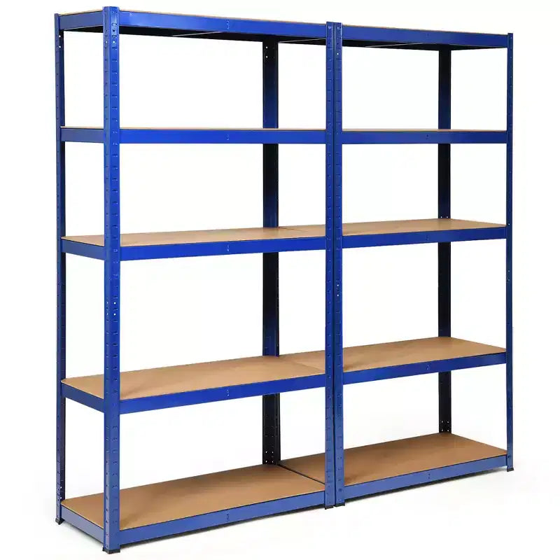 Costway Lot de 2 étagères de rangement robustes en acier de 183 cm à 5 niveaux réglables pour garage