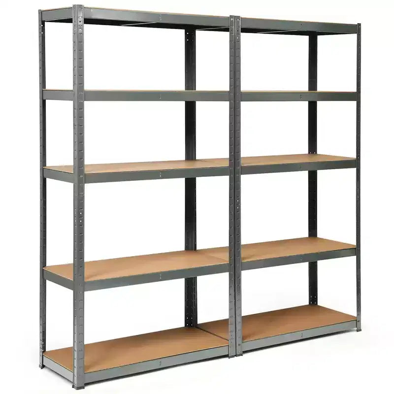Costway Lot de 2 étagères de rangement robustes en acier de 183 cm à 5 niveaux réglables pour garage