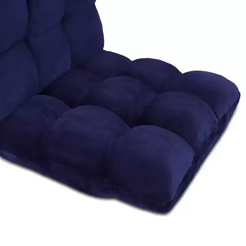 BirdRock Home Chaise de sol réglable en mousse à mémoire de forme à 14 positions - Bleue