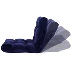 BirdRock Home Chaise de sol réglable en mousse à mémoire de forme à 14 positions - Bleue