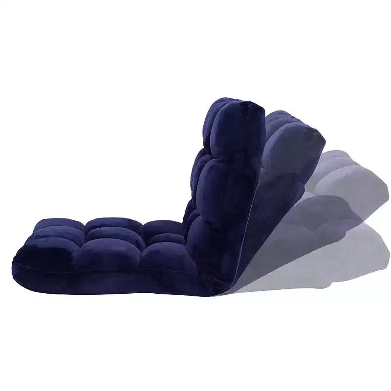 BirdRock Home Chaise de sol réglable en mousse à mémoire de forme à 14 positions - Bleue