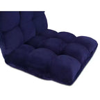 BirdRock Home Chaise de sol réglable en mousse à mémoire de forme à 14 positions - Bleue