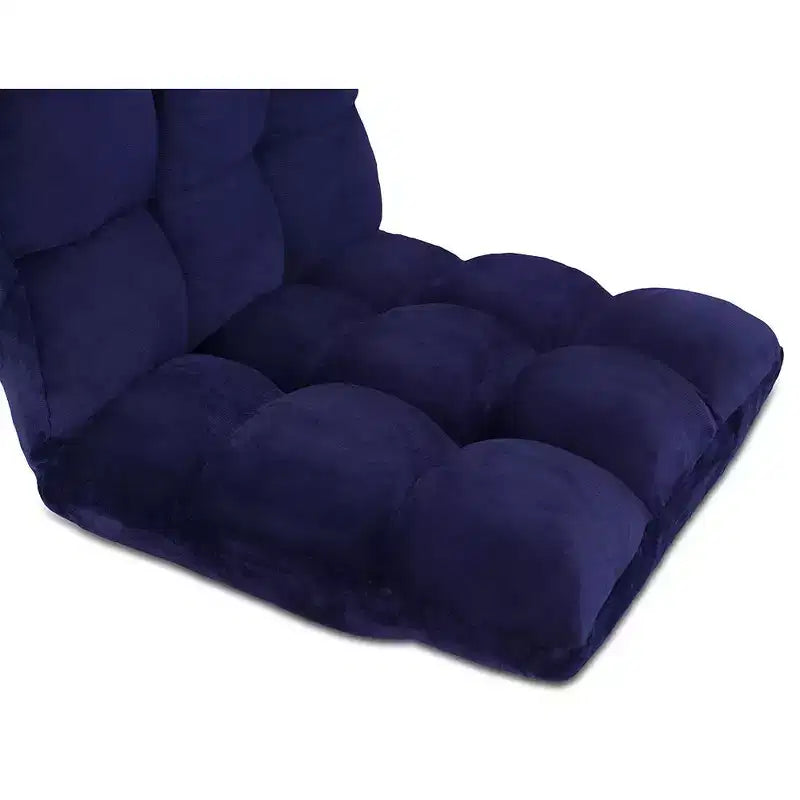 BirdRock Home Chaise de sol réglable en mousse à mémoire de forme à 14 positions - Bleue