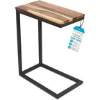 BirdRock Home Acacia Wood TV Tray C Shaped Side Table