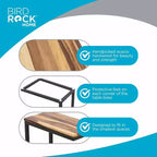 Table d'appoint en forme de C en bois d'acacia BirdRock Home