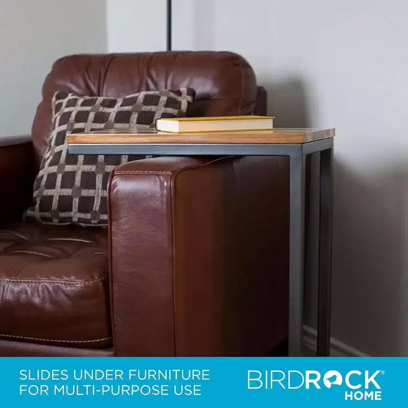 Table d'appoint en forme de C en bois d'acacia BirdRock Home