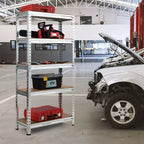 Étagères de rangement métalliques Costway à 5 niveaux de 152 cm pour garage avec étagères réglables