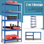 Étagères de rangement métalliques Costway à 5 niveaux de 152 cm pour garage avec étagères réglables