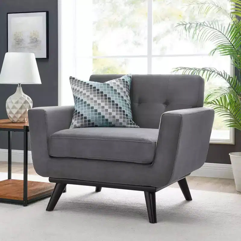 Fauteuil Engage en velours de performance - Modway