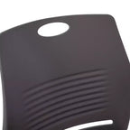 Flash Furniture Série HERCULES Ensemble de 5 chaises empilables en plastique de qualité commerciale, capacité 300 kg, avec piètement luge enduit de poudre et poignée de transport intégrée