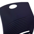Flash Furniture Série HERCULES Ensemble de 5 chaises empilables en plastique de qualité commerciale, capacité 300 kg, avec piètement luge enduit de poudre et poignée de transport intégrée