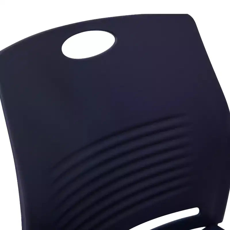 Flash Furniture Série HERCULES Ensemble de 5 chaises empilables en plastique de qualité commerciale, capacité 300 kg, avec piètement luge enduit de poudre et poignée de transport intégrée