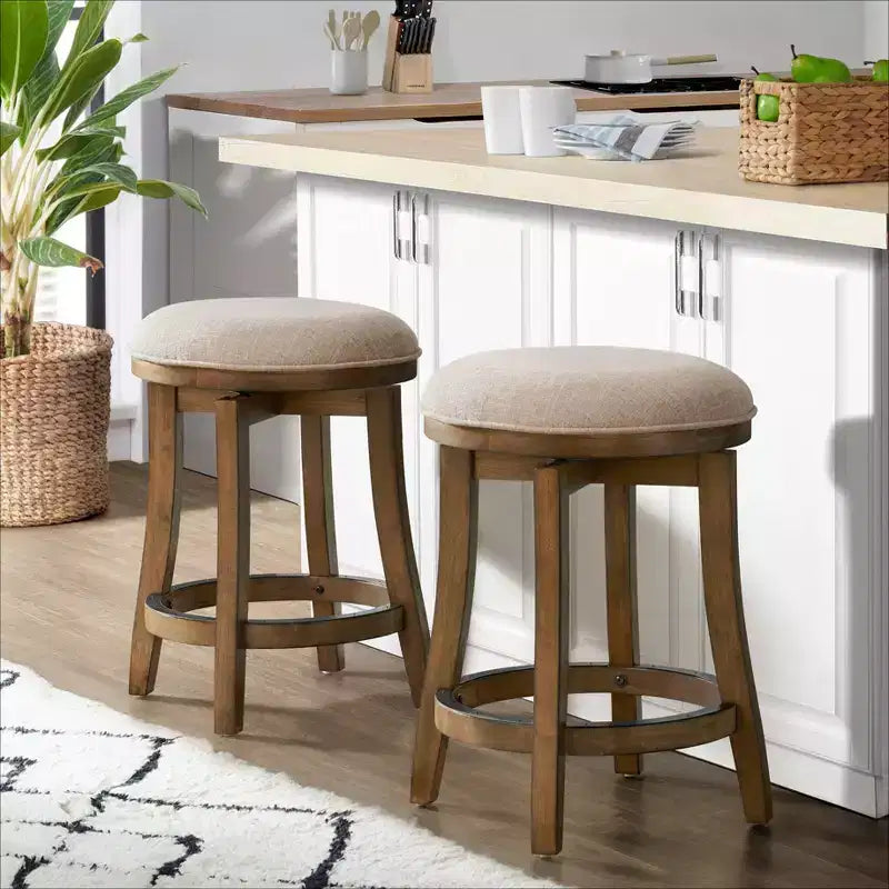 Lot de 2 tabourets de bar à hauteur de comptoir Ellie - Meubles Alaterre