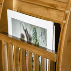 Banc à chaussures HOMCOM avec placards de rangement, Banc d'entrée en bambou avec coussin d'assise, 3 portes, étagère latérale et compartiment caché pour couloir, Marron