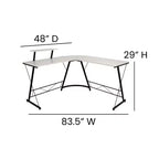 Bureau d'angle Emma et Oliver, bureau gaming, bureau pour la maison, structure