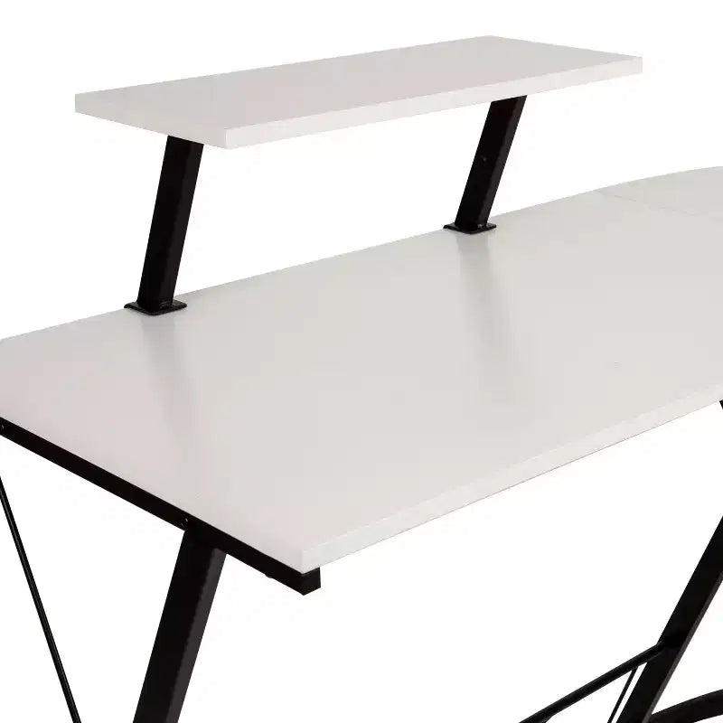 Bureau d'angle Emma et Oliver, bureau gaming, bureau pour la maison, structure