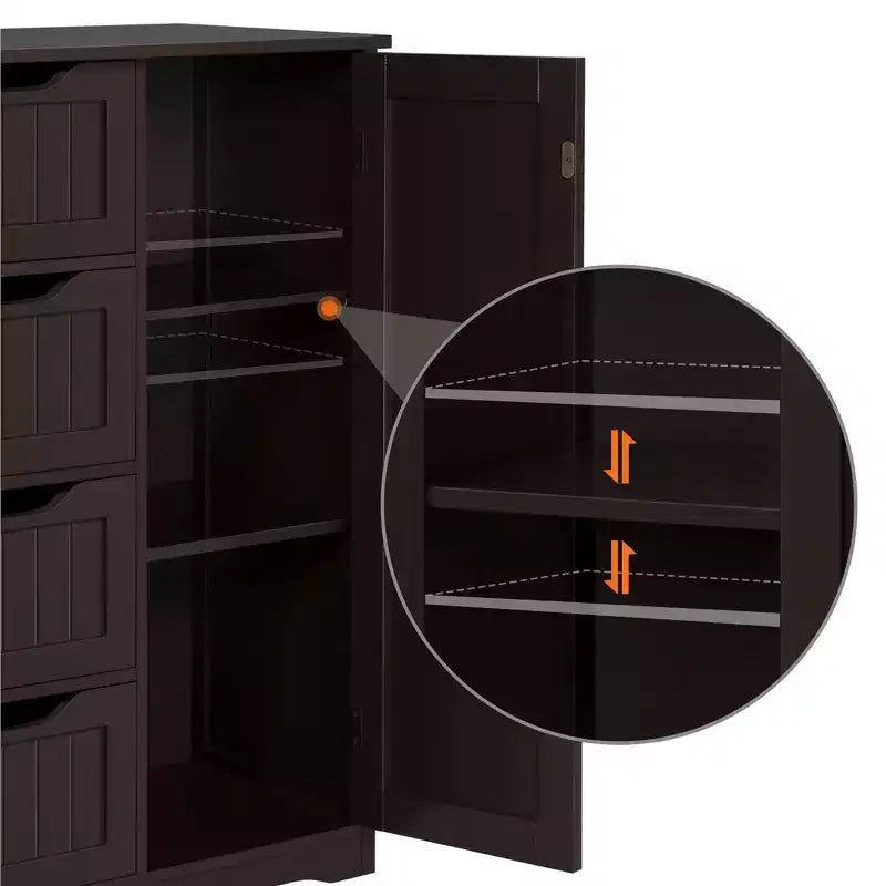 Meuble bas de salle de bain en bois Yaheetech avec 4 tiroirs