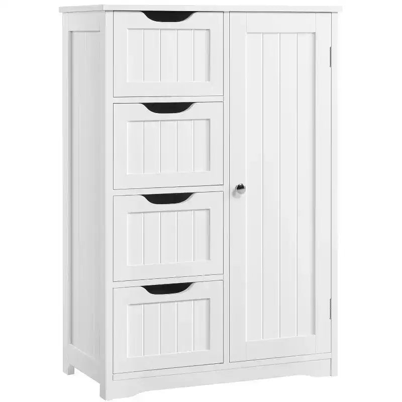 Meuble bas de salle de bain en bois Yaheetech avec 4 tiroirs