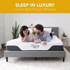 Matelas Dynasty 12 pouces CoolBreeze à fermeté moyenne en mousse à mémoire de forme à cellules ouvertes imprégnée de gel réfrigérant avancé et housse en soie rafraîchissante