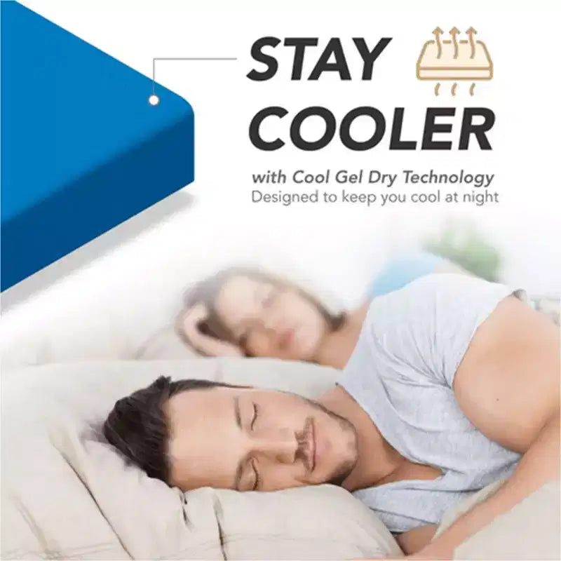 Matelas Dynasty 12 pouces CoolBreeze à fermeté moyenne en mousse à mémoire de forme à cellules ouvertes imprégnée de gel réfrigérant avancé et housse en soie rafraîchissante
