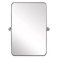 ANDY STAR Modern Decorative 22 x 34 Inch Rectangle Wall Mounted Hanging Bathroom Vanity Mirror with Stainless Steel Metal Frame, Brushed Gold