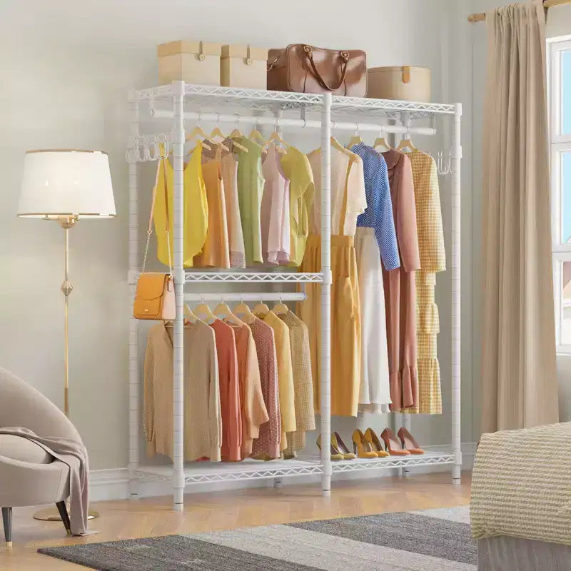 VIPEK V4 Portant à Vêtements Penderie de Chambre Armoire Autonome Compacte Organisateur de Rangement