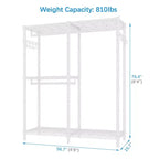VIPEK V4 Portant à Vêtements Penderie de Chambre Armoire Autonome Compacte Organisateur de Rangement