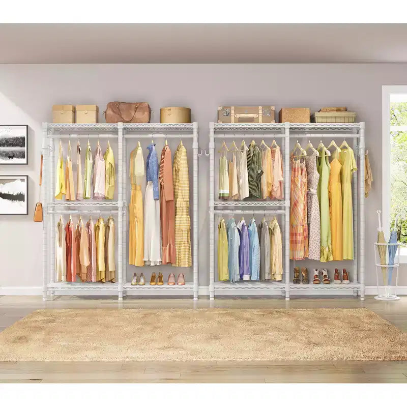 VIPEK V4 Portant à Vêtements Penderie de Chambre Armoire Autonome Compacte Organisateur de Rangement