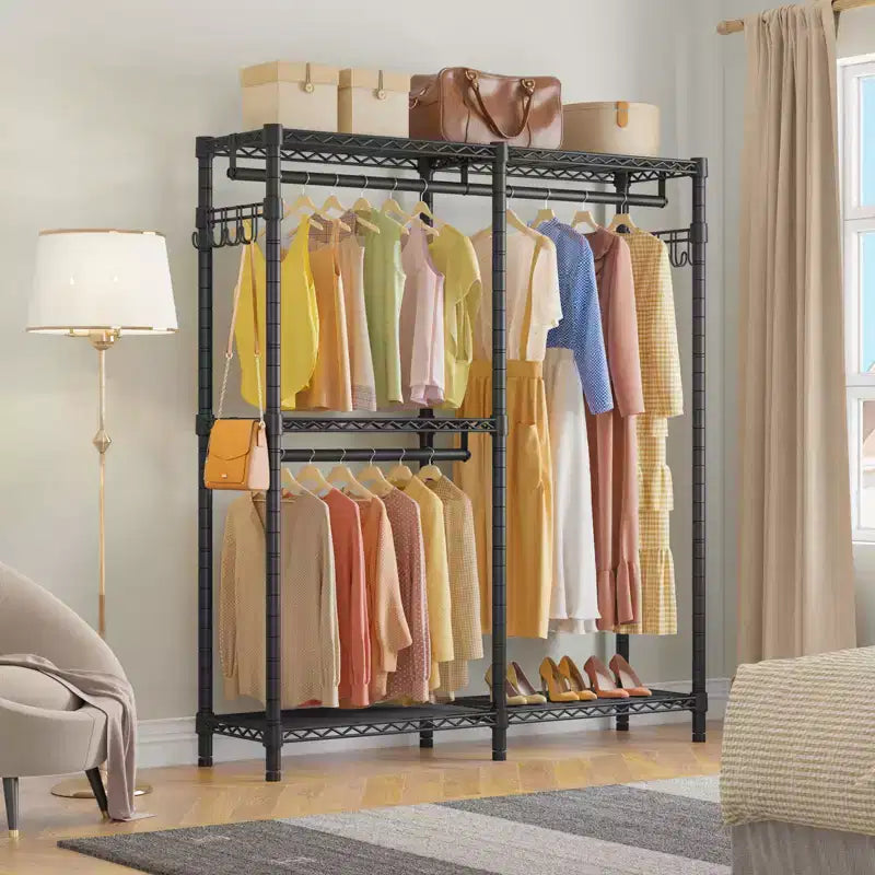 VIPEK V4 Portant à Vêtements Penderie de Chambre Armoire Autonome Compacte Organisateur de Rangement