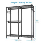 VIPEK V4 Portant à Vêtements Penderie de Chambre Armoire Autonome Compacte Organisateur de Rangement