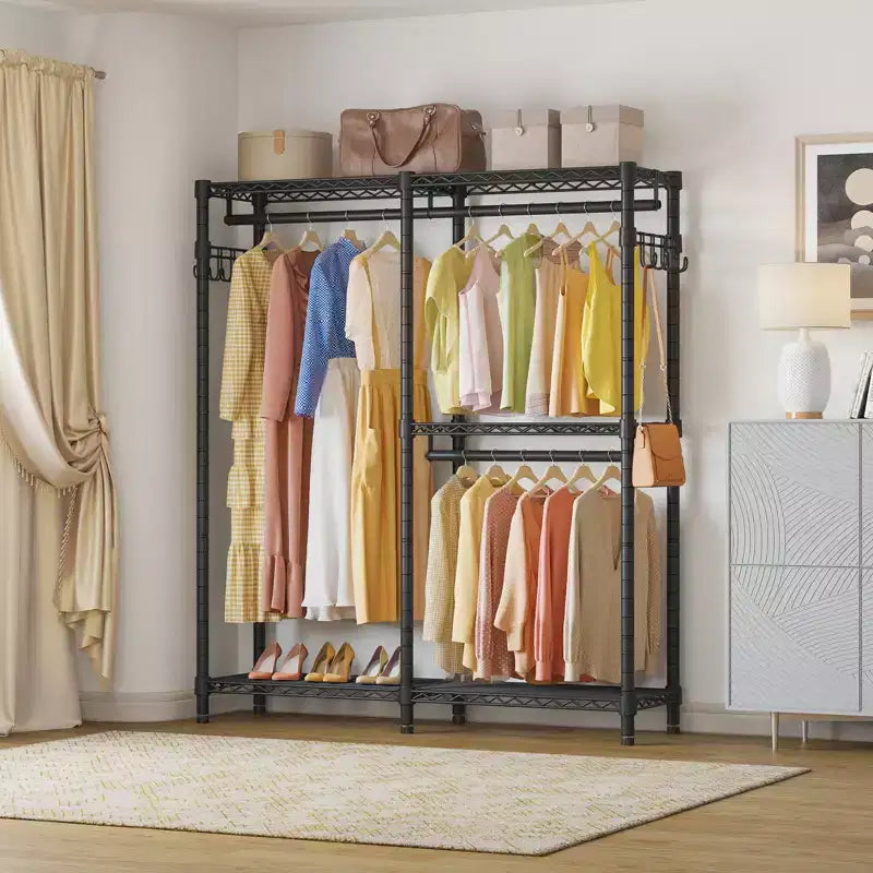 VIPEK V4 Portant à Vêtements Penderie de Chambre Armoire Autonome Compacte Organisateur de Rangement