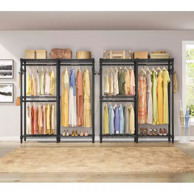 VIPEK V4 Portant à Vêtements Penderie de Chambre Armoire Autonome Compacte Organisateur de Rangement