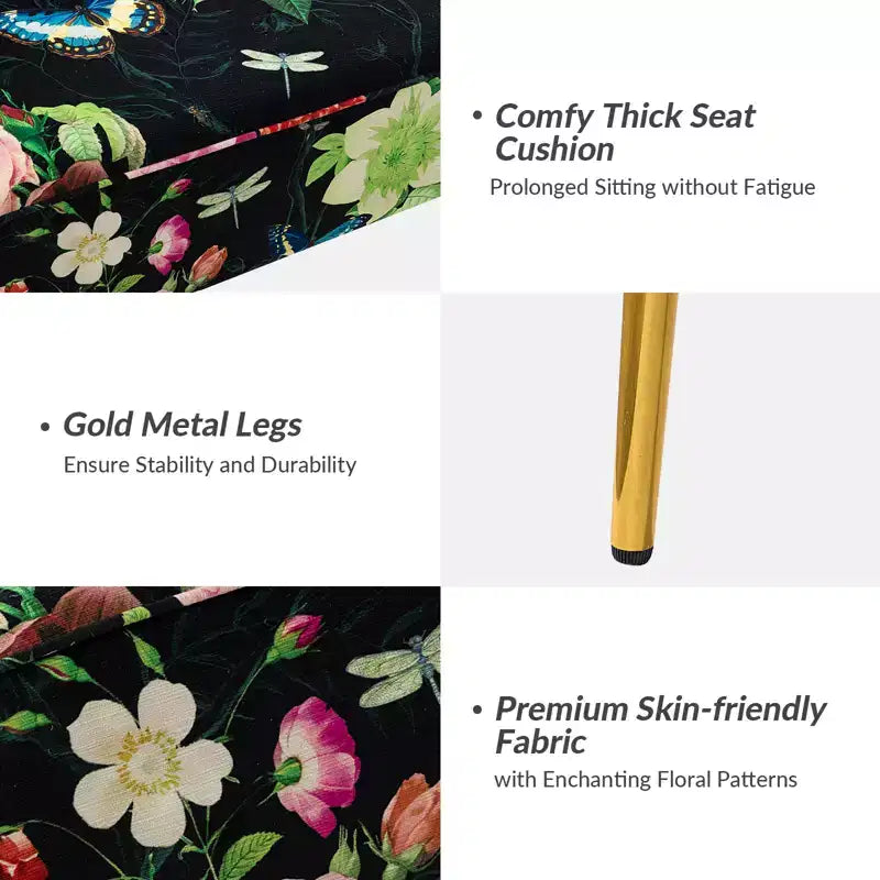 Causeuse contemporaine Trento 47 à motifs floraux | ART OF LIVING DESIGNS
