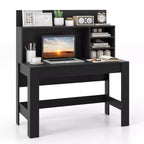 Costway Computer Desk Wooden Writing Desk Modern Home Office Workstation PC Laptop Table for Small Space