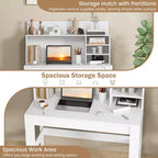 Bureau d'ordinateur Costway, bureau d'écriture en bois, poste de travail moderne pour bureau à domicile, table d'ordinateur portable pour petit espace