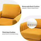 Fauteuil club capitonné contemporain en bois Iapygia avec pieds en métal pour chambre et salon | ART OF LIVING DESIGNS